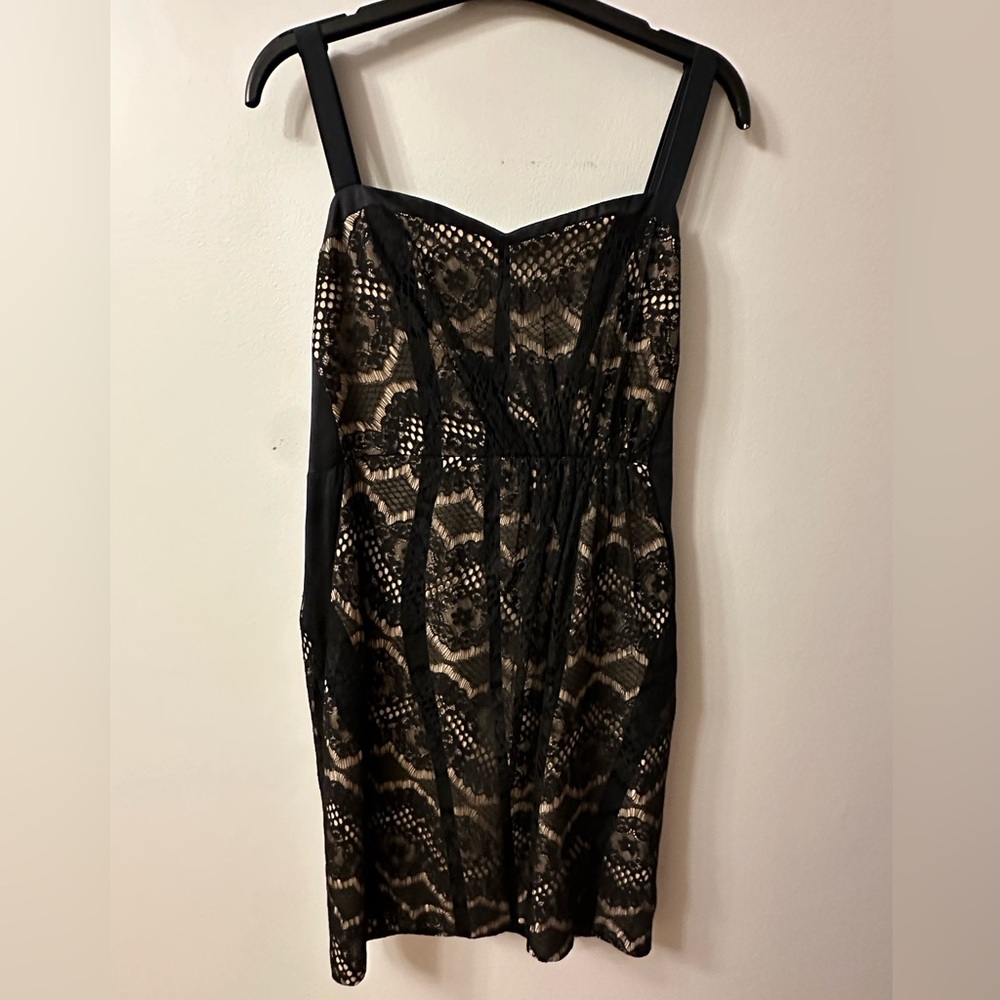 Rag and bone Black lace dress with nude lining size 4